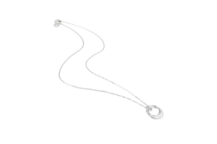 Hoop Cluster Rings Sterling Silver Chain Necklace - Vurchoo Ethical Jewellery
