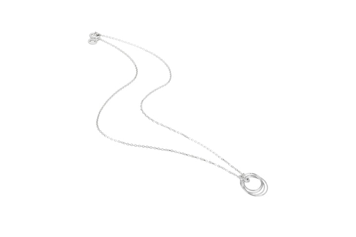 Moonstone Square Sterling Silver Satellite Chain Necklace