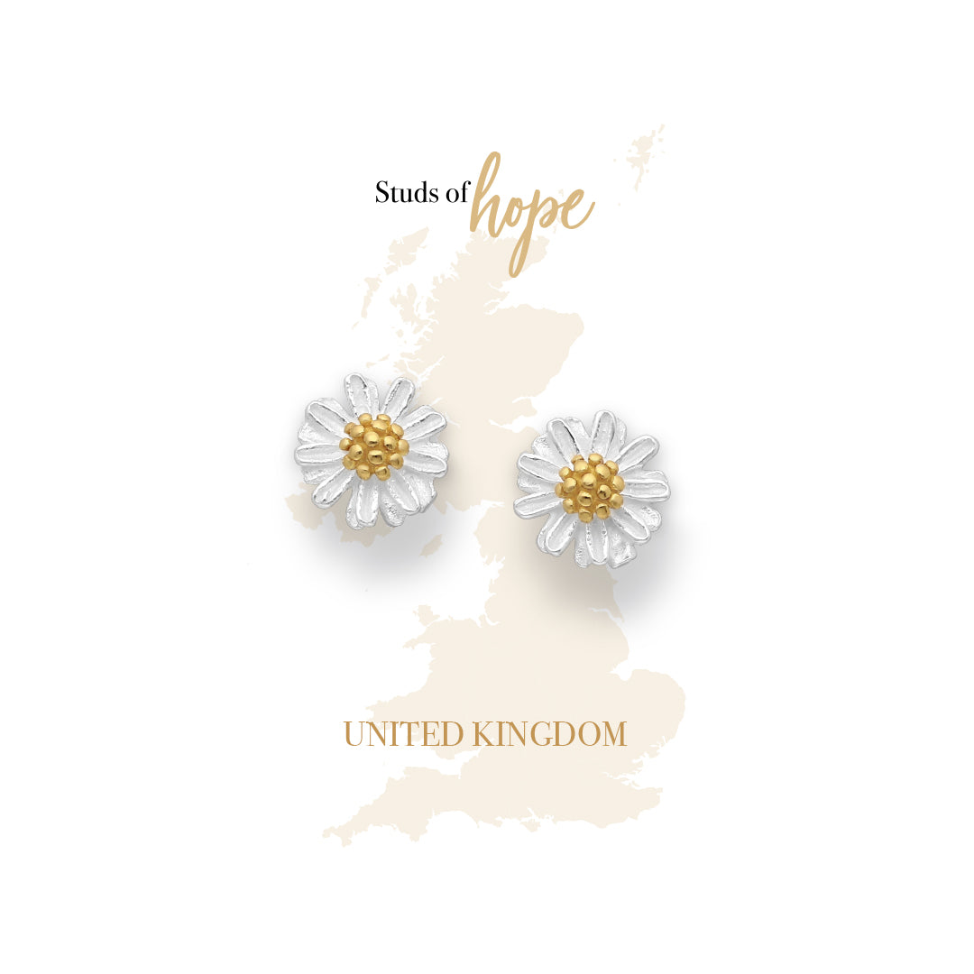 Silver and gold pollen Daisy - UK
