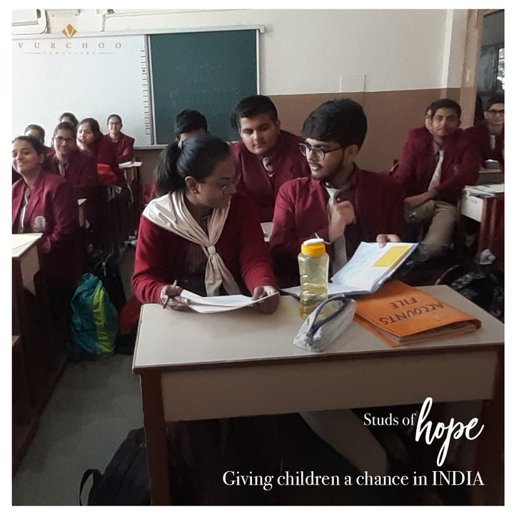 Stud Of Hope Supporting Children In India - Vurchoo Ethical Jewellery